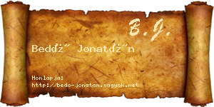 Bedő Jonatán névjegykártya